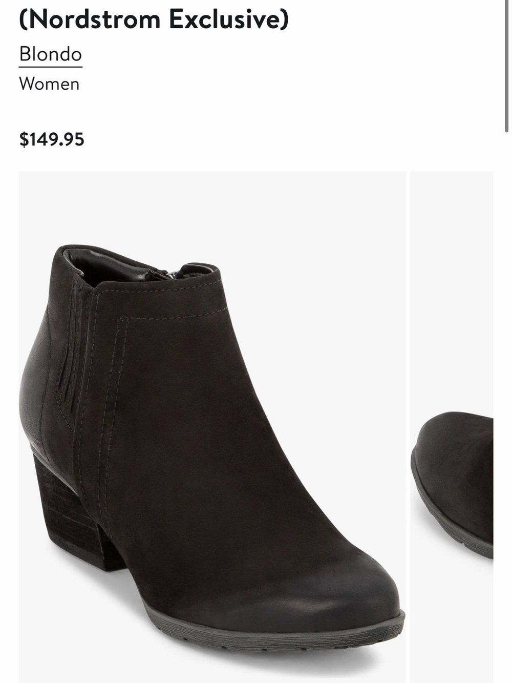 $149 Nordstrom Mini Suede Ankle Boots - Women 7.5